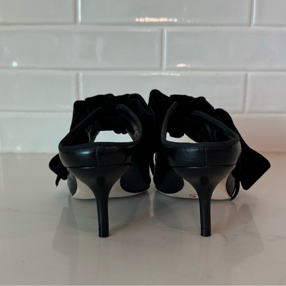 Tory Burch Black Leather Clara Mules Size 6M - Picture 7 of 12